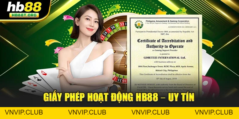 Giấy Phép Hoạt Động Hb88 Minh Bạch, Cược An Tâm Tuyệt Đối - VNVIP